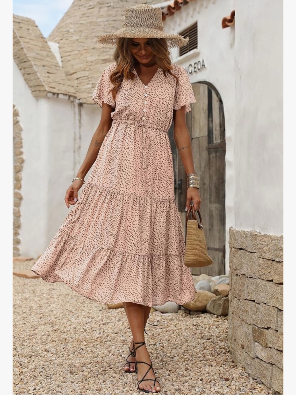 PRETTYGARDEN Floral Dress for Women 2026 Summer Casual Short Sleeve Maxi Dresses